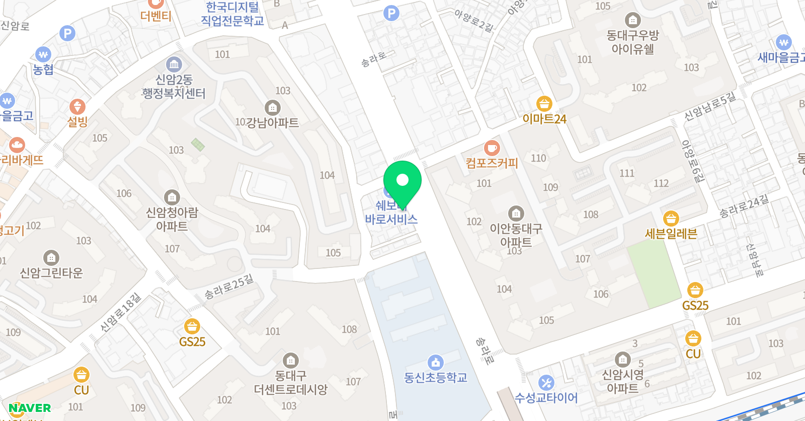 뮤직앤아트 음악미술학원 위치