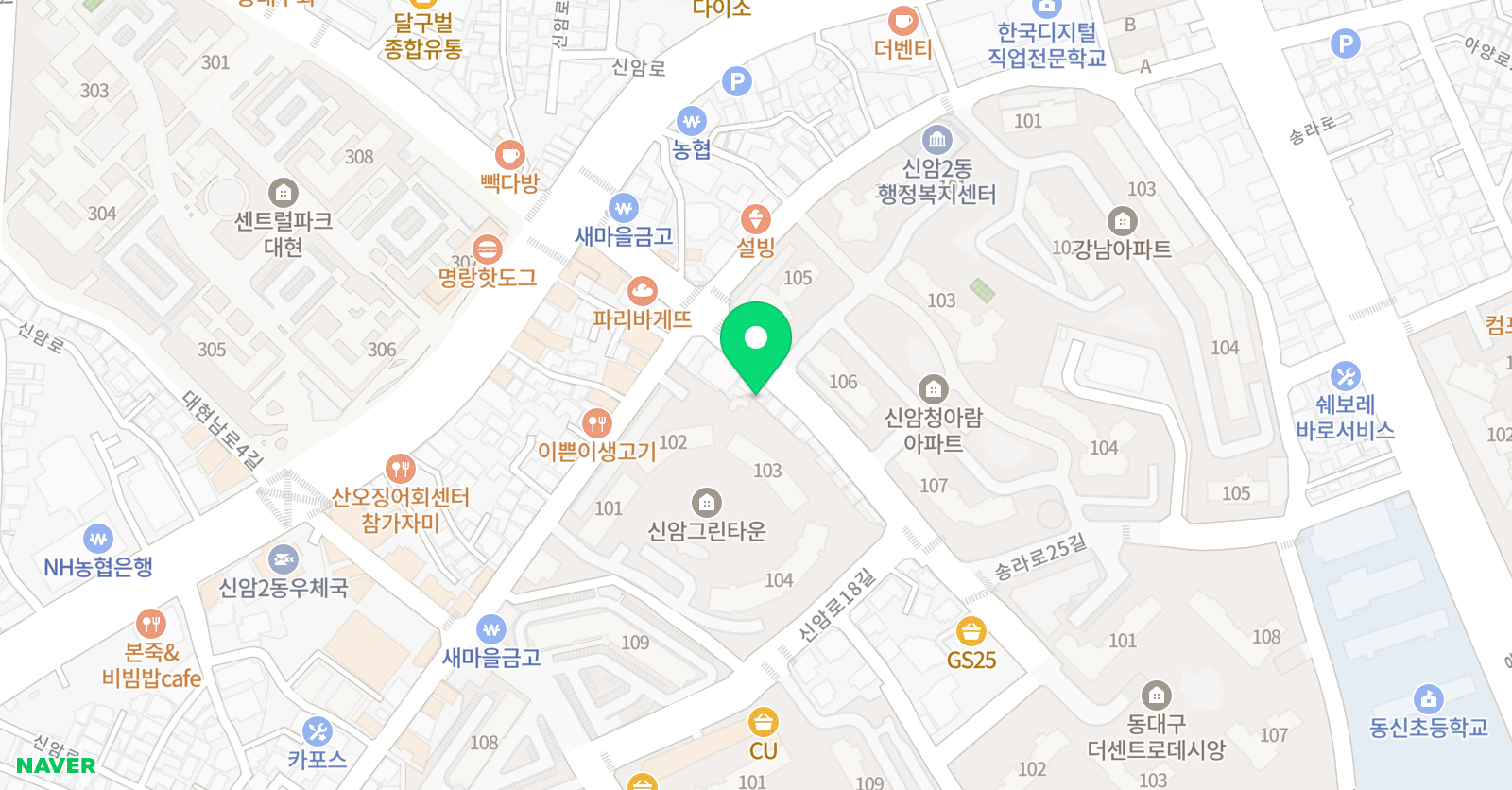 YBM 영어교실 위치