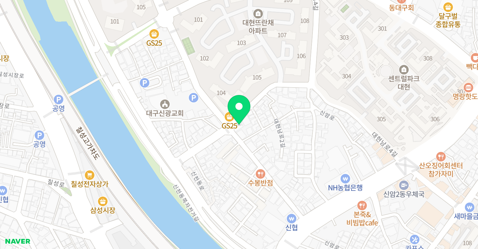 더이룸 국어수학학원/리딩아이 대현센터 위치