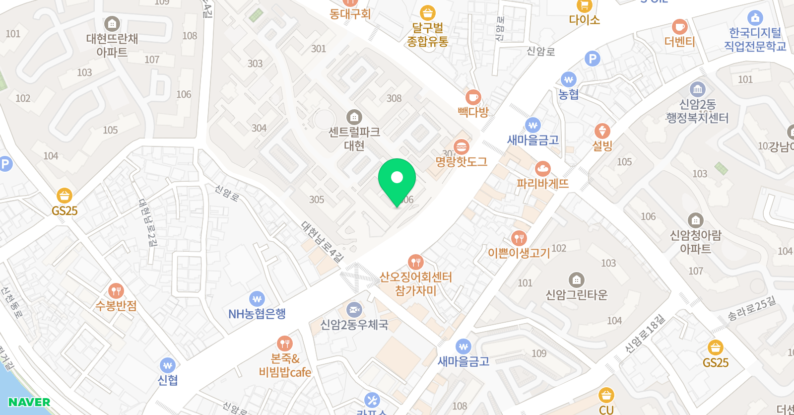 아소비 대구 대현LH3단지점 위치