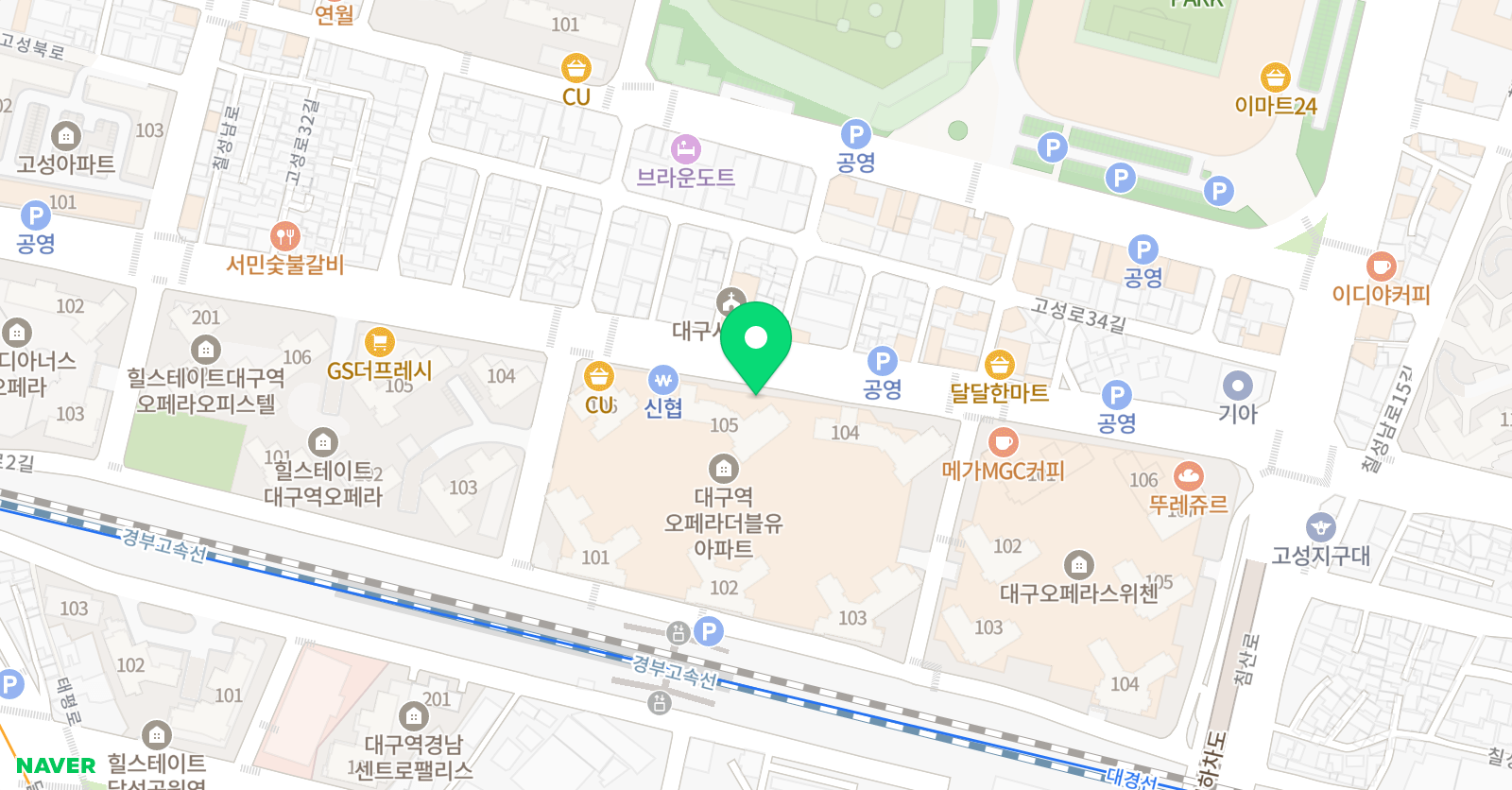 잉글리시아이 영어학원 오페라고성점 위치