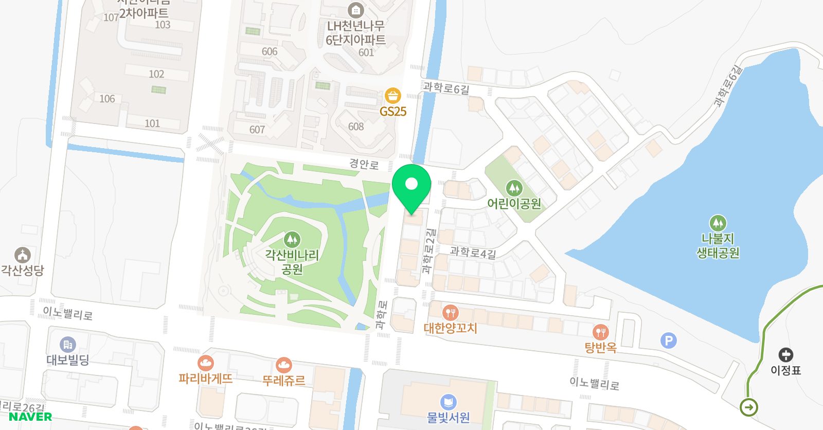솔빛 수학학원 위치