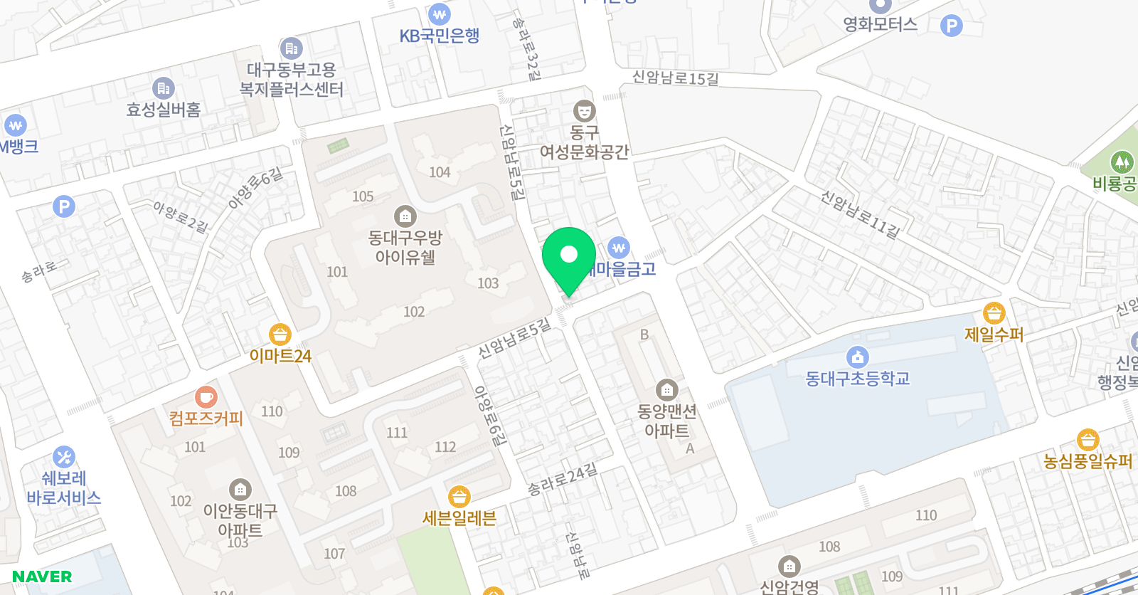 봉쌤 주산암산 수학교습소 위치