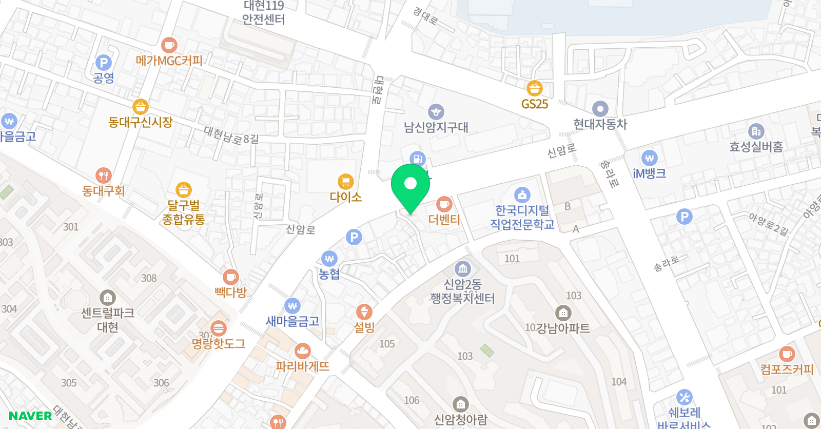 지샘 영어수학학원 위치