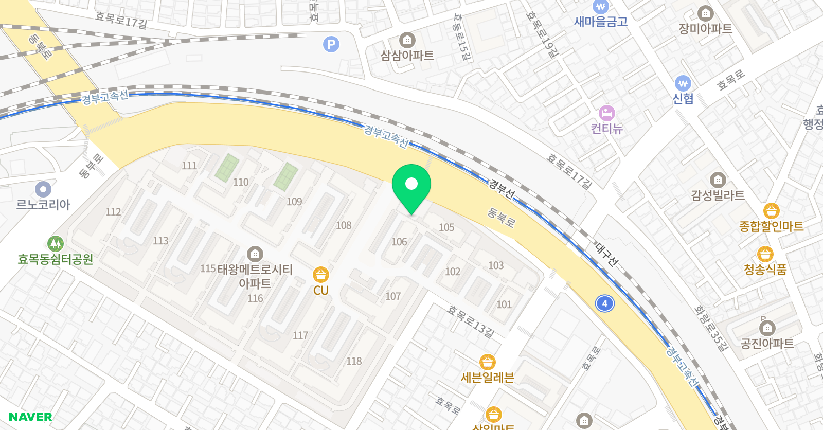 스마트해법 수학 효목지점 위치