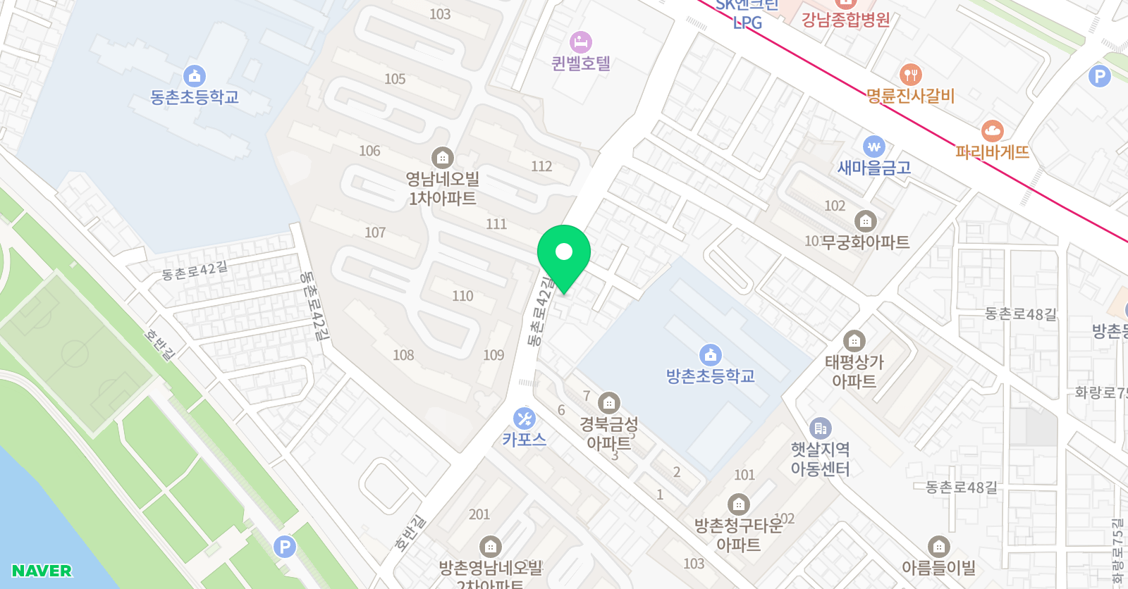 지니 수학 초콜릿 영어학원 위치