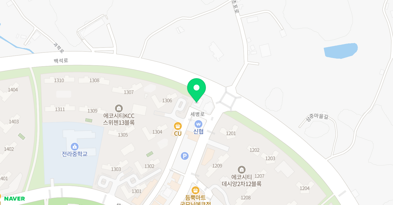 책먹는미술관 전주에코시티 교육학원 위치