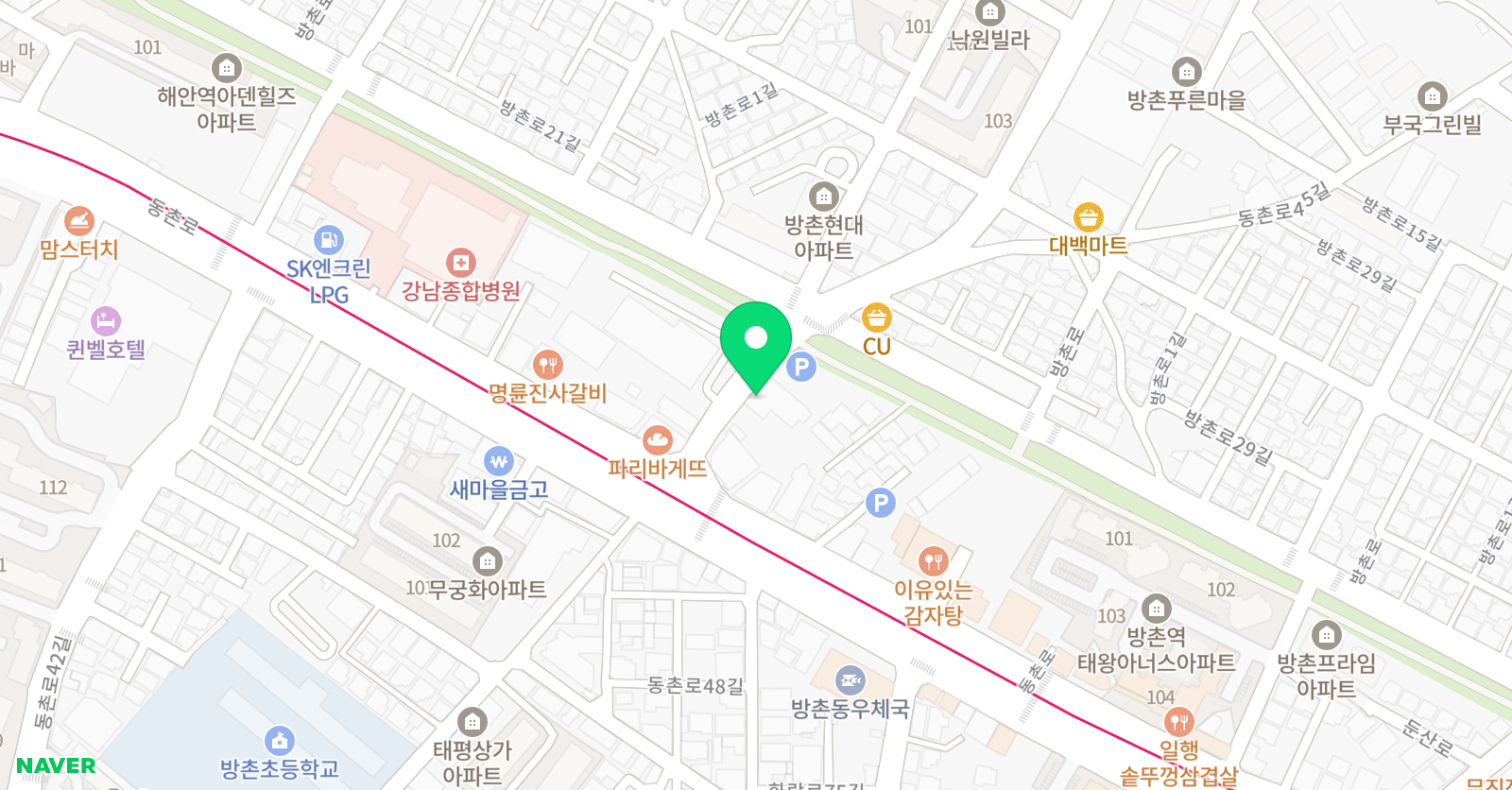 무지개 태권도장 위치