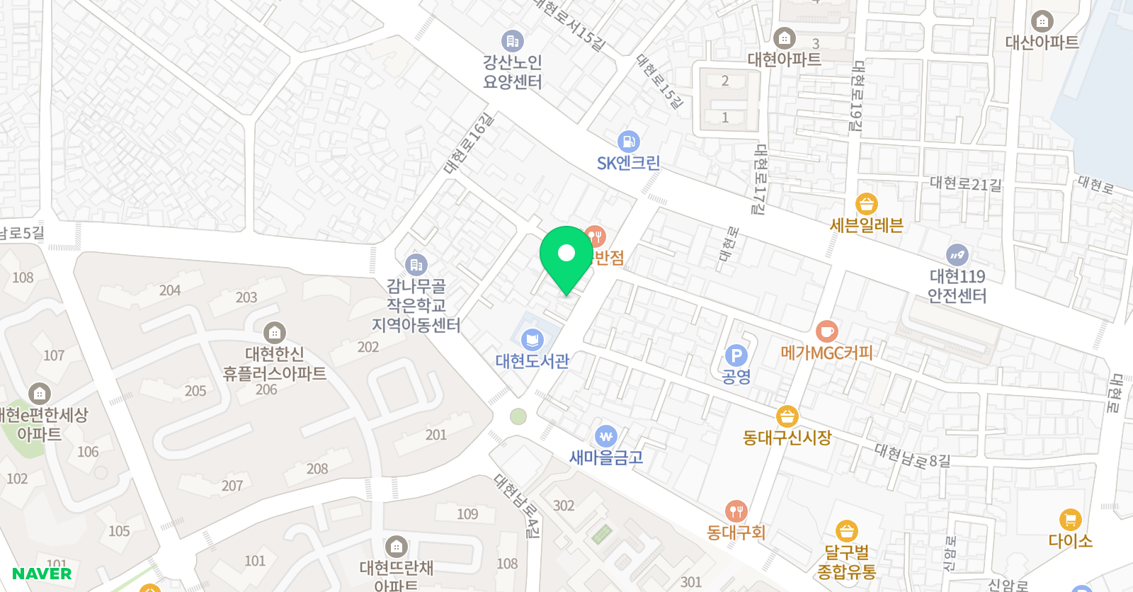 빨간펜 수학의달인 대현점 위치