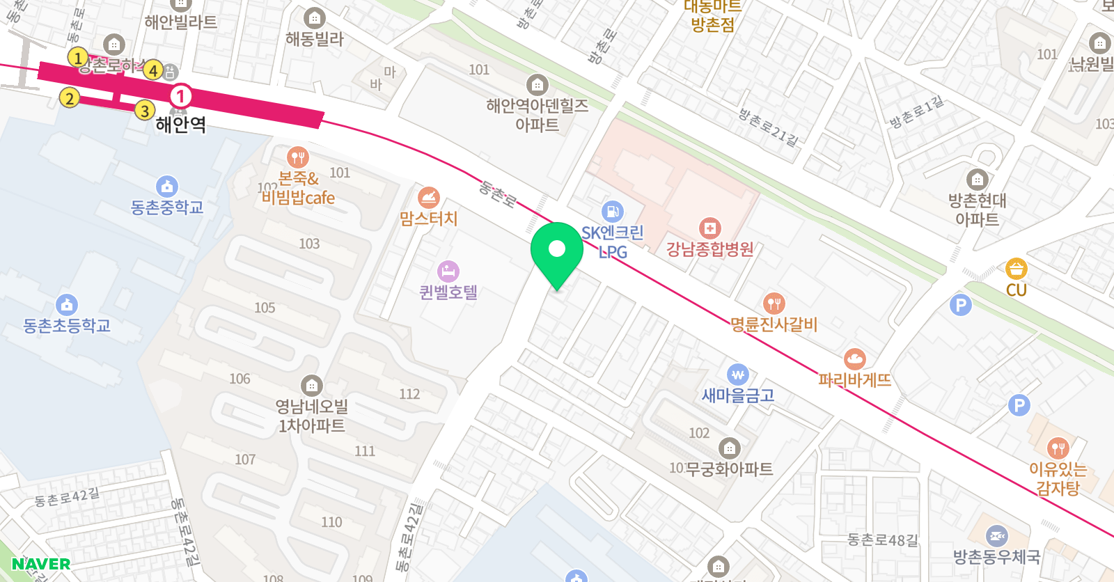 류쌤의 수학 학원 위치