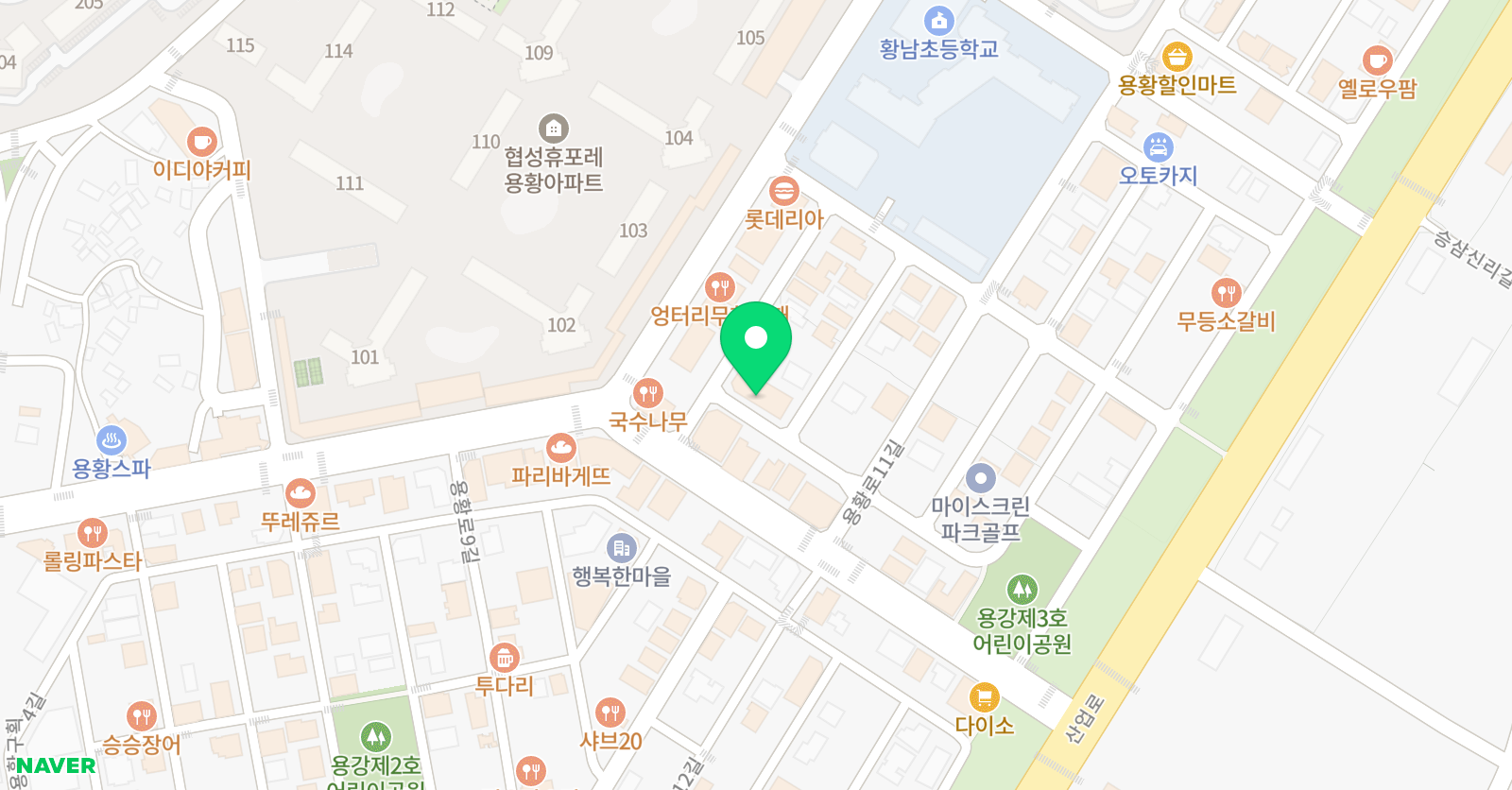 지앤비패럴랙스 용황캠퍼스 위치