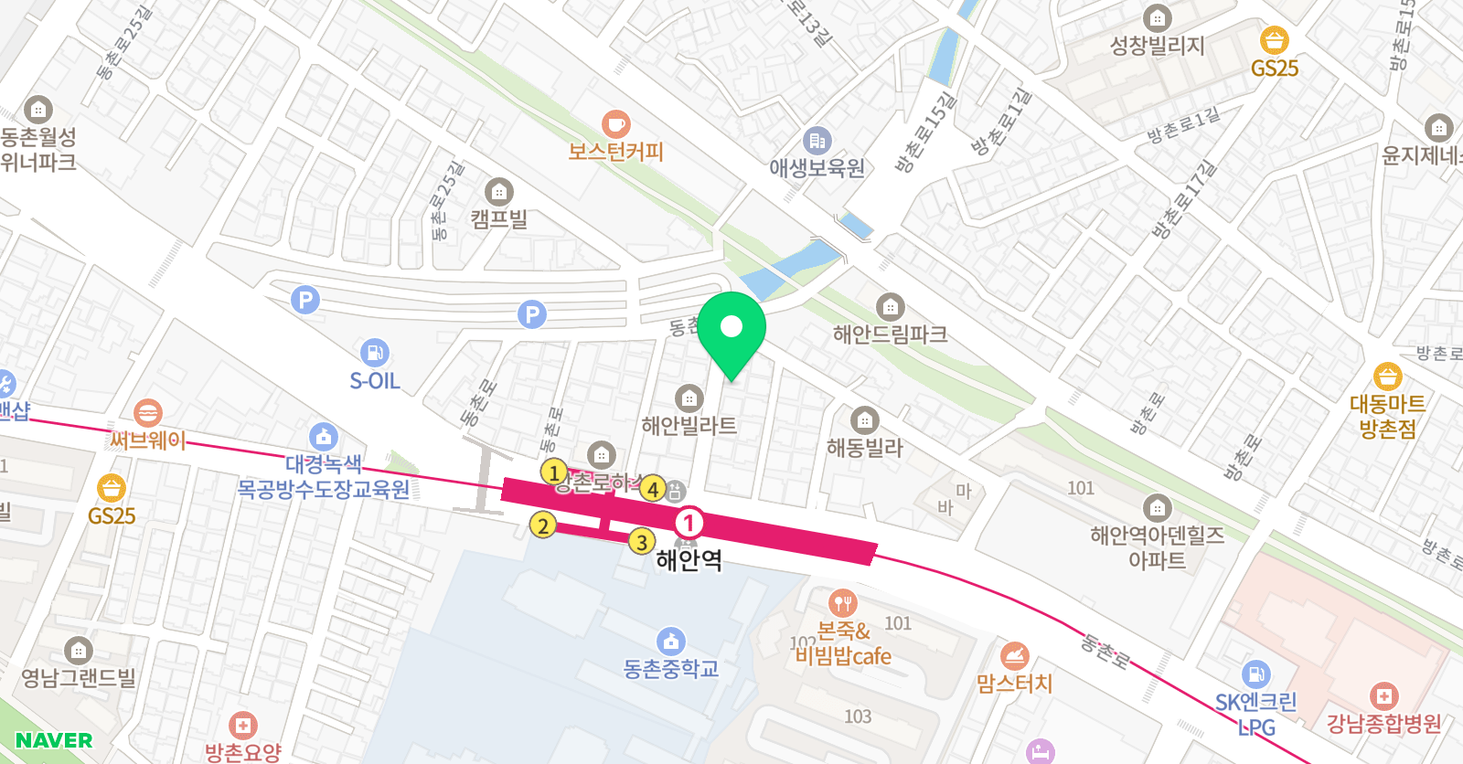 스마트해법영어 동촌하버드교실 위치