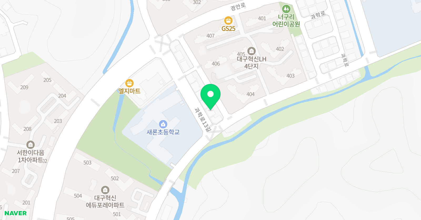 어린화가들 미술학원 새론원 위치