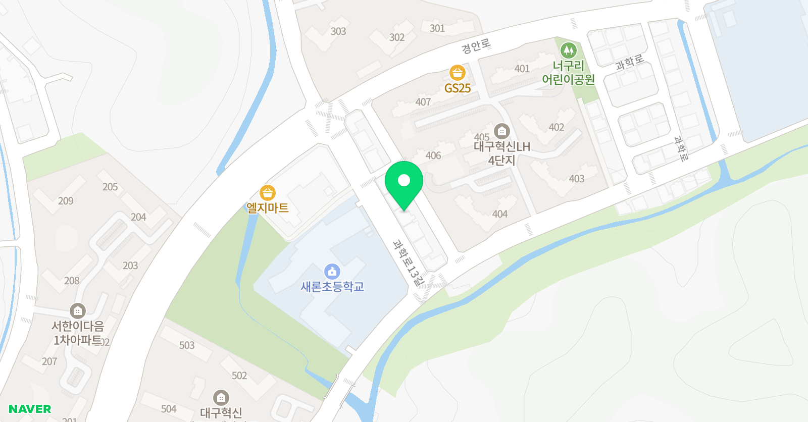 아트앤하트 대구각산혁신위즈점 위치