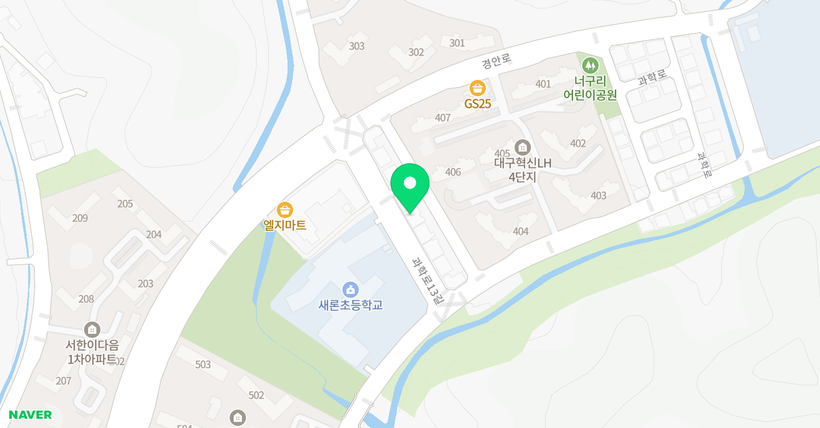 튼튼영어마스터클럽 대구새론점 위치
