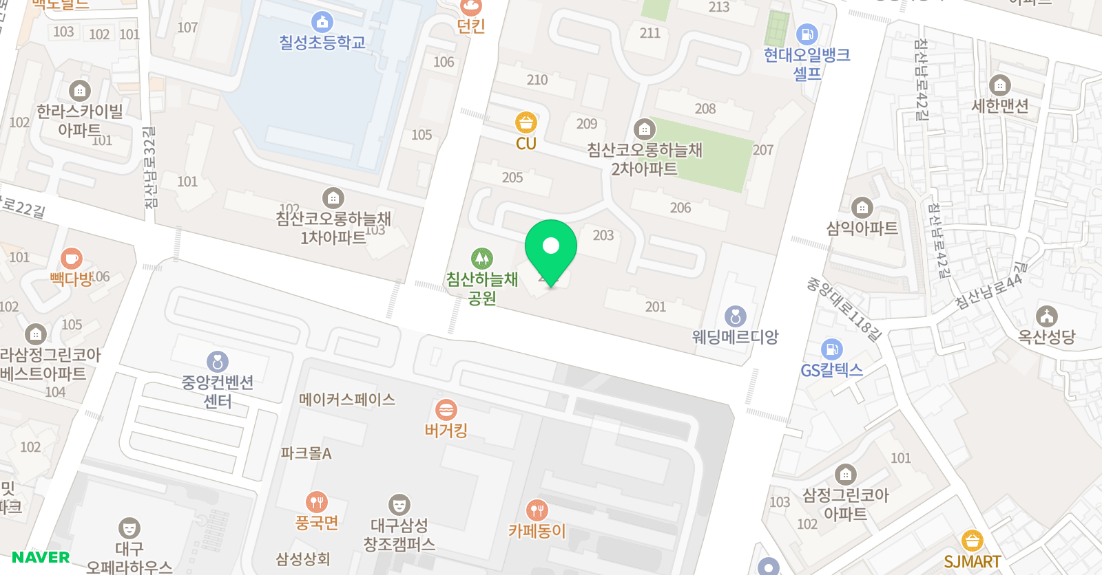 기탄 사고력교실 침산코오롱하늘채점 위치