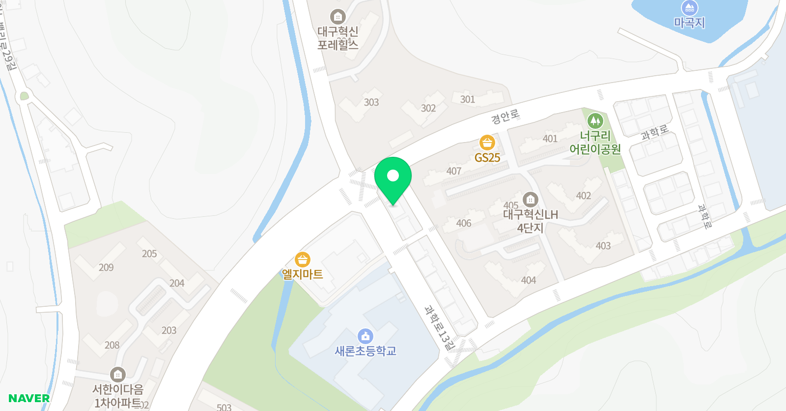 새론수학전과목학원 위치