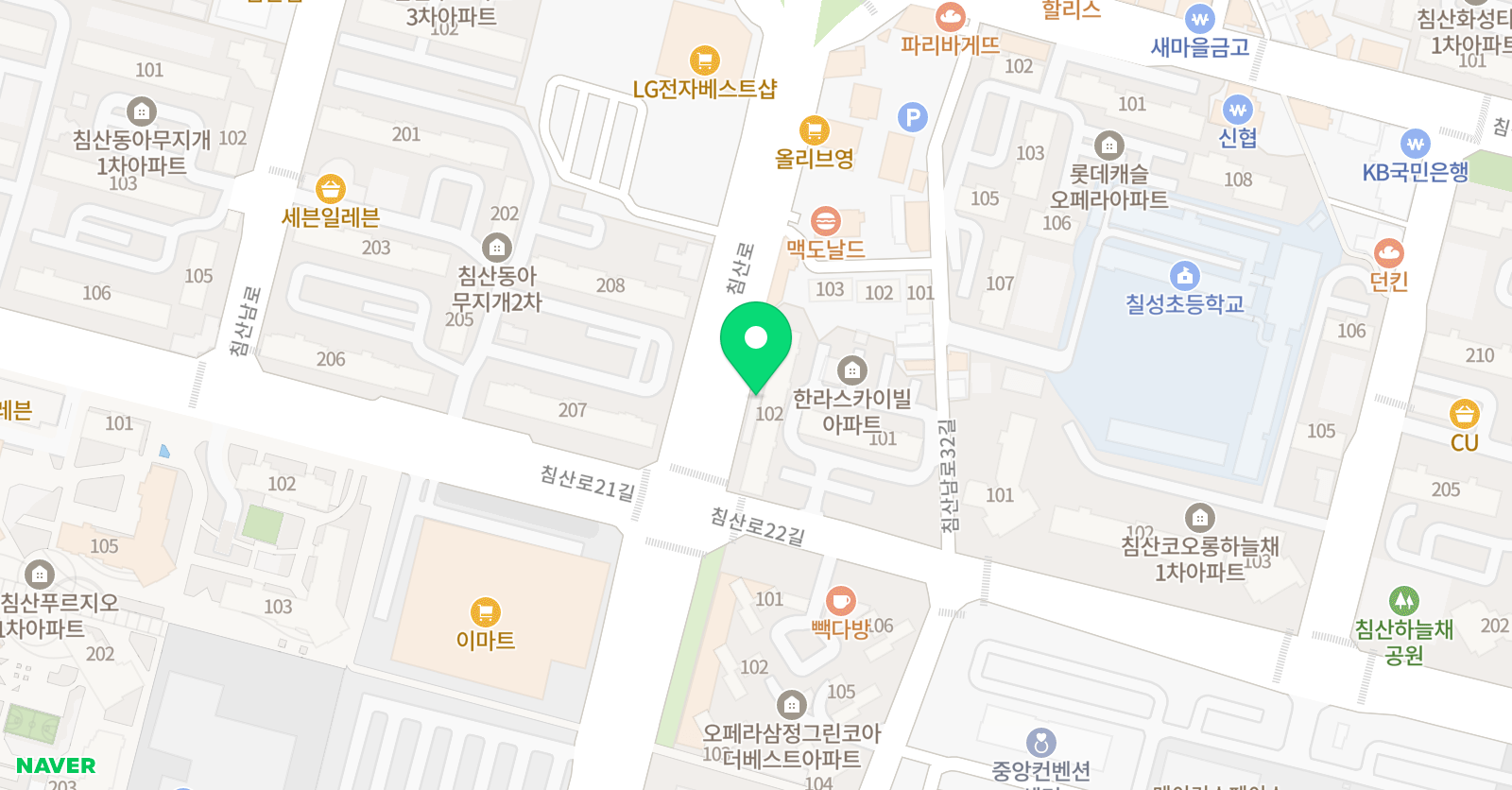 기파랑문해원 침산국어학원 위치