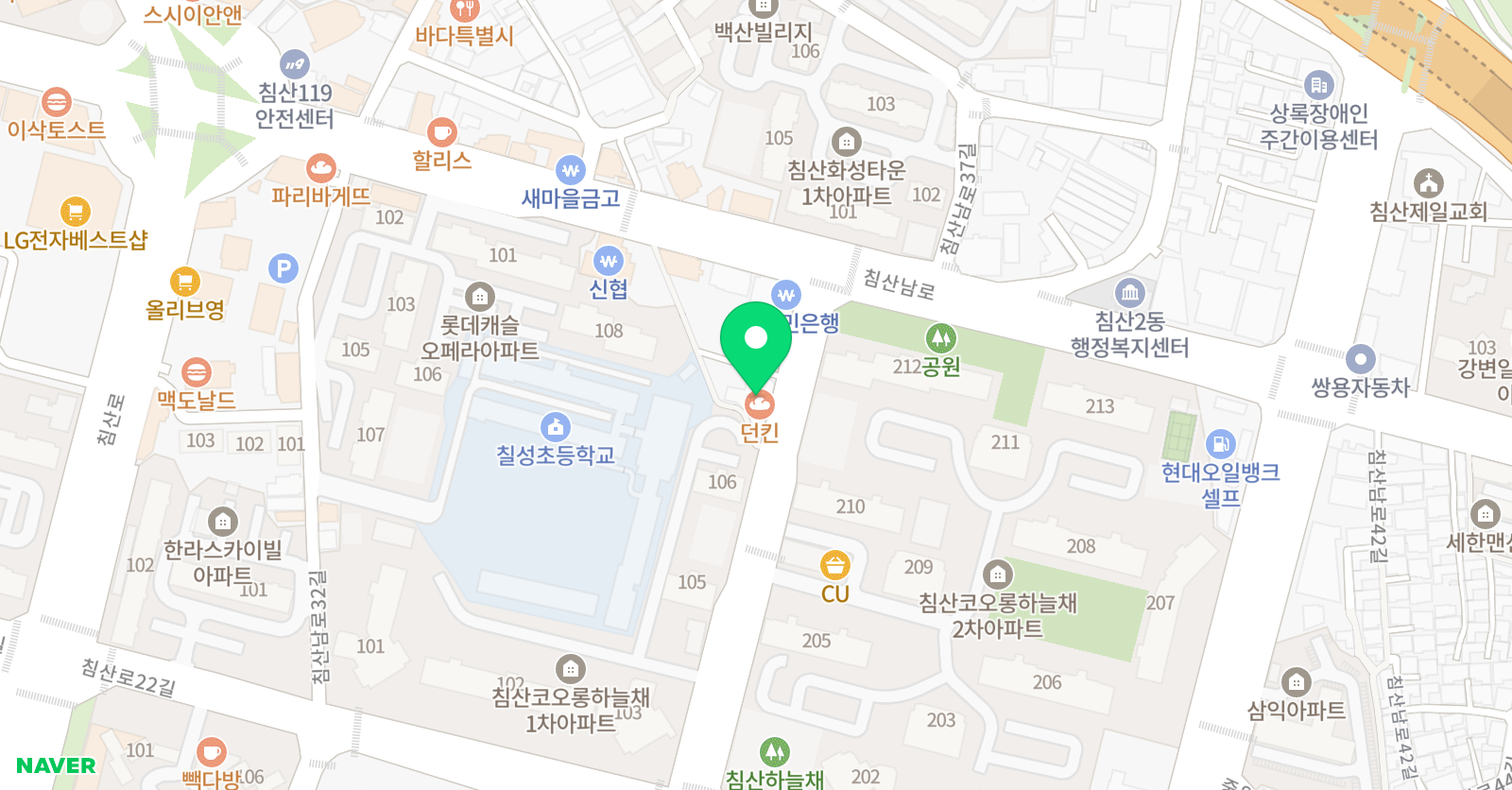 쎈수학러닝센터 칠성교습소 위치