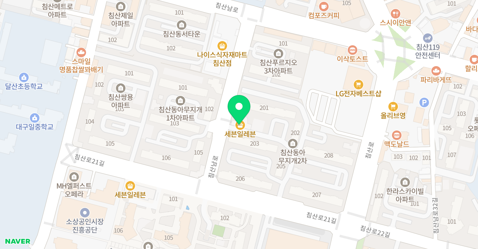 잉글리쉬무무 침산교습소 위치