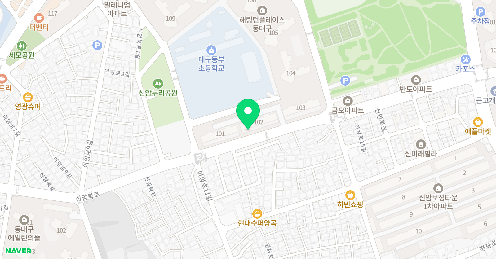 책나무 동대구 해링턴 독서교습소 위치