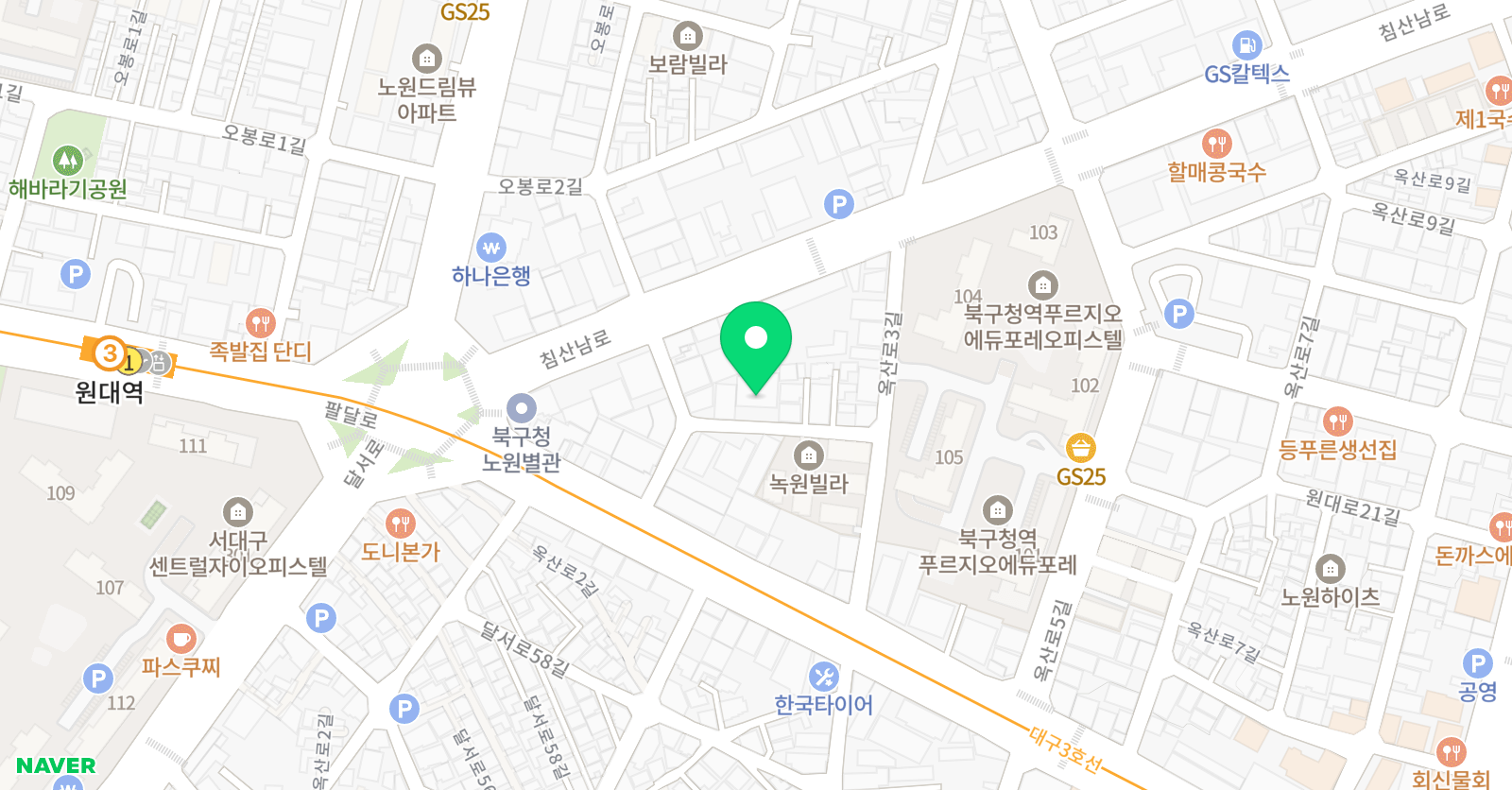 코리아 농구교실 북구점 위치