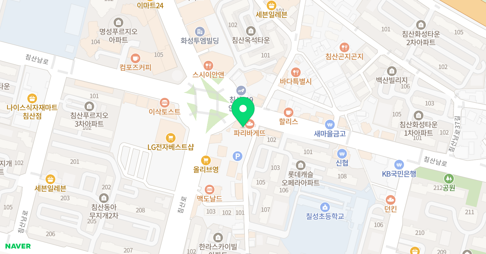아담리즈 수학 학원 대구북구 위치