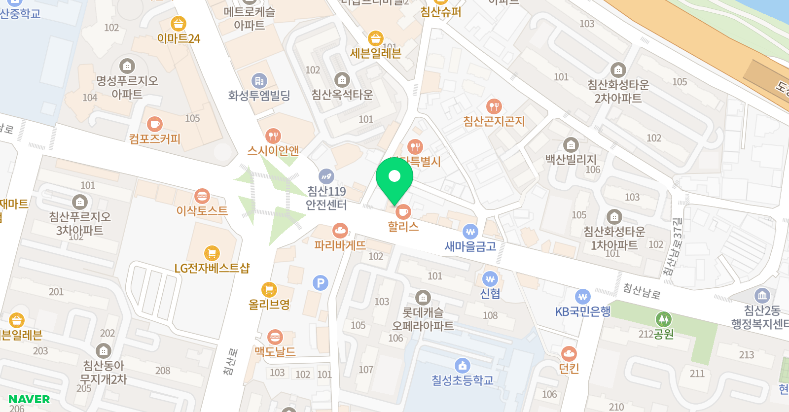 서린 태권도 위치