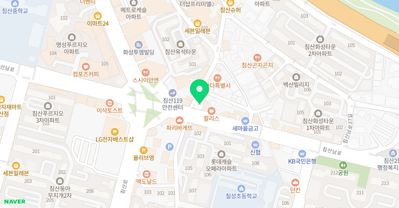 YS 국어학원 위치