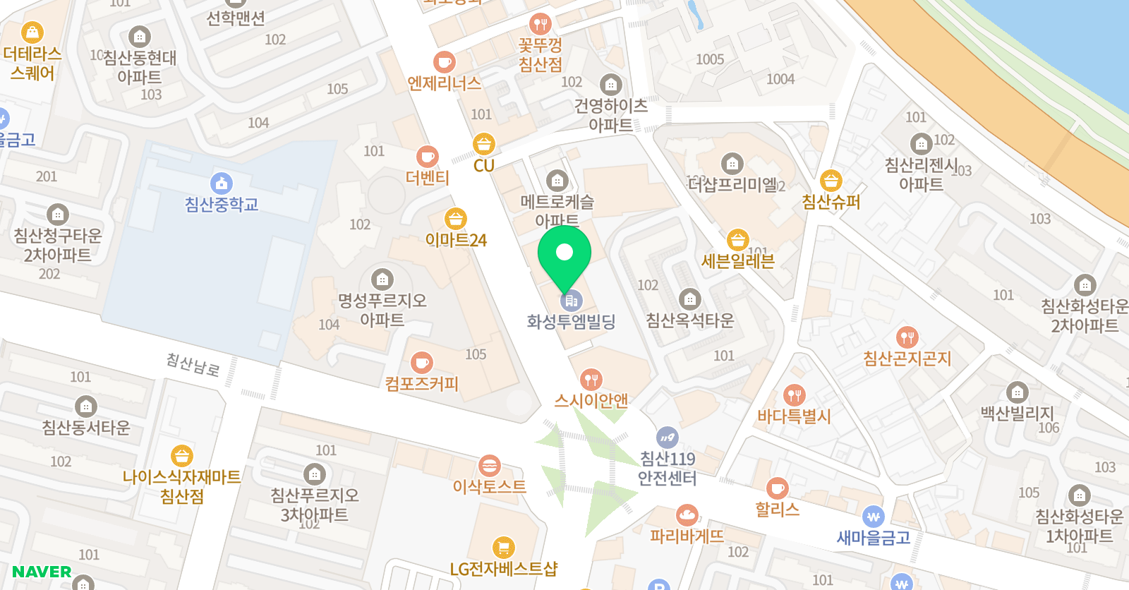 엘리트 영재어학원 침산점 위치