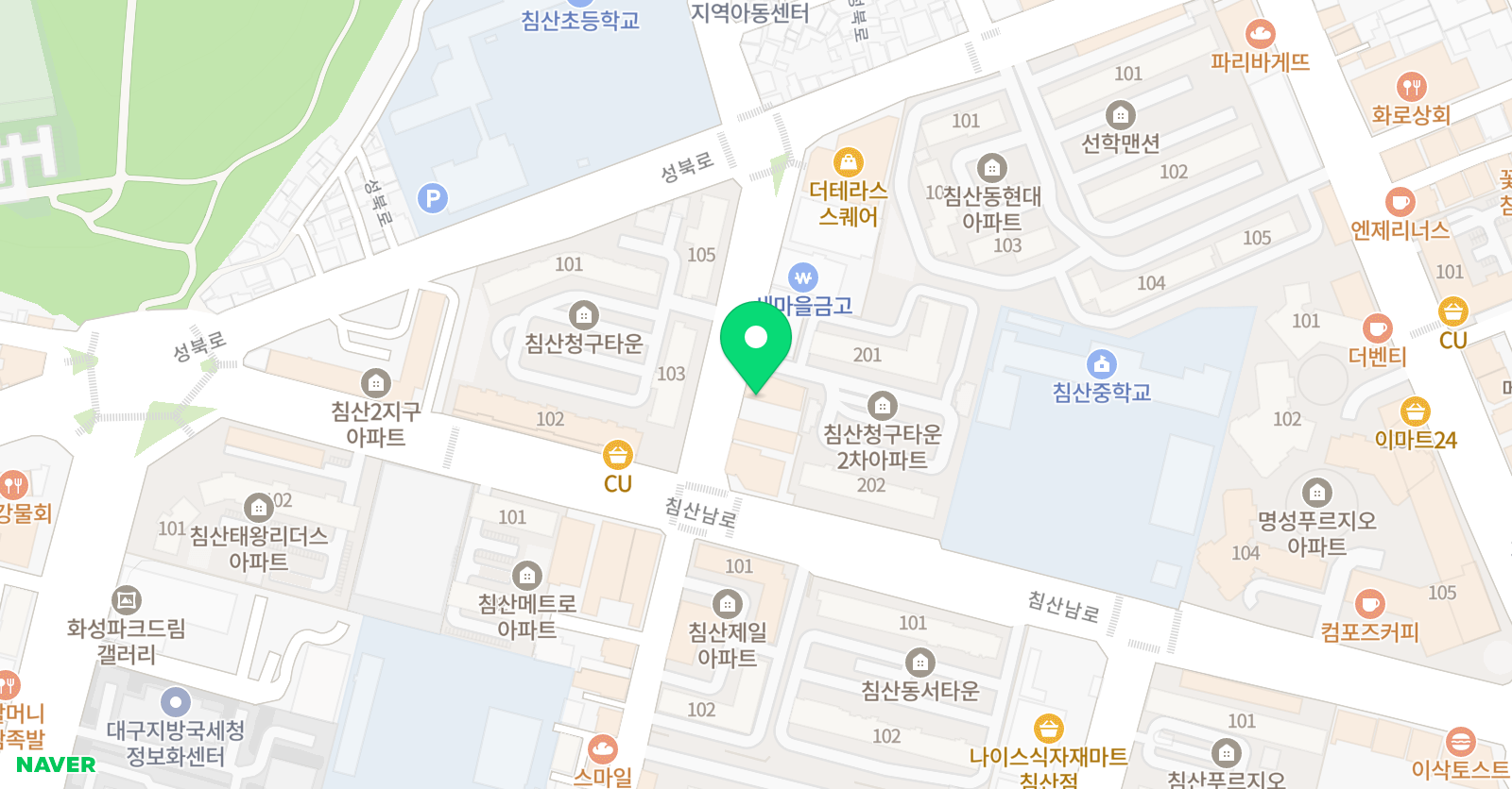 푸르넷 공부방 샛별푸르넷 학원 위치