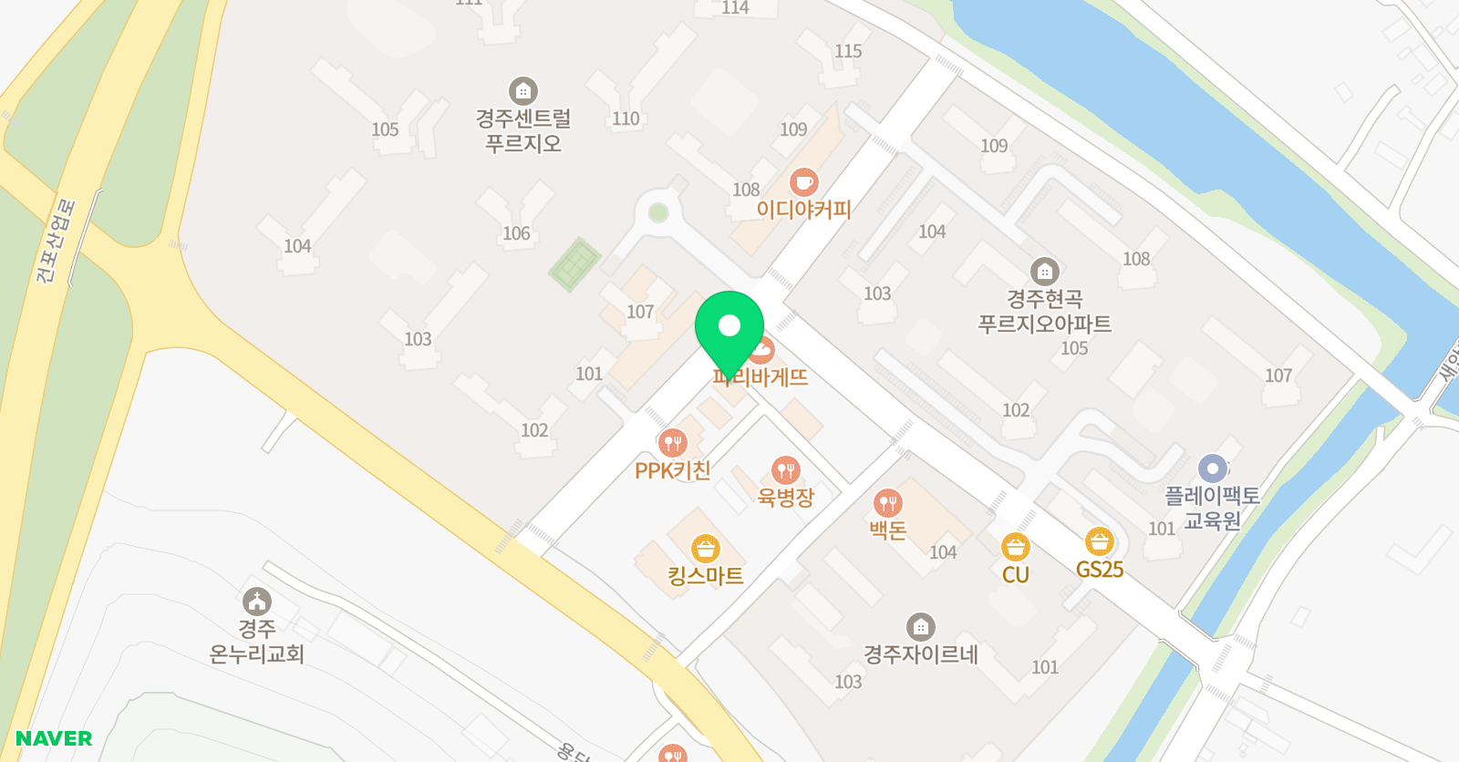 푸르넷 공부방 열린학원 위치