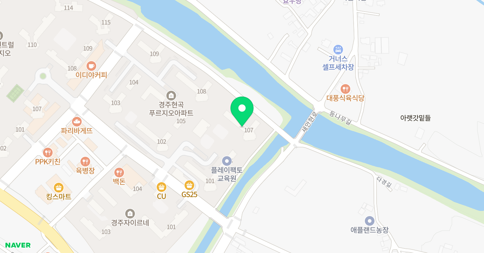 기탄 사고력교실 경주현곡푸르지오 교실 위치