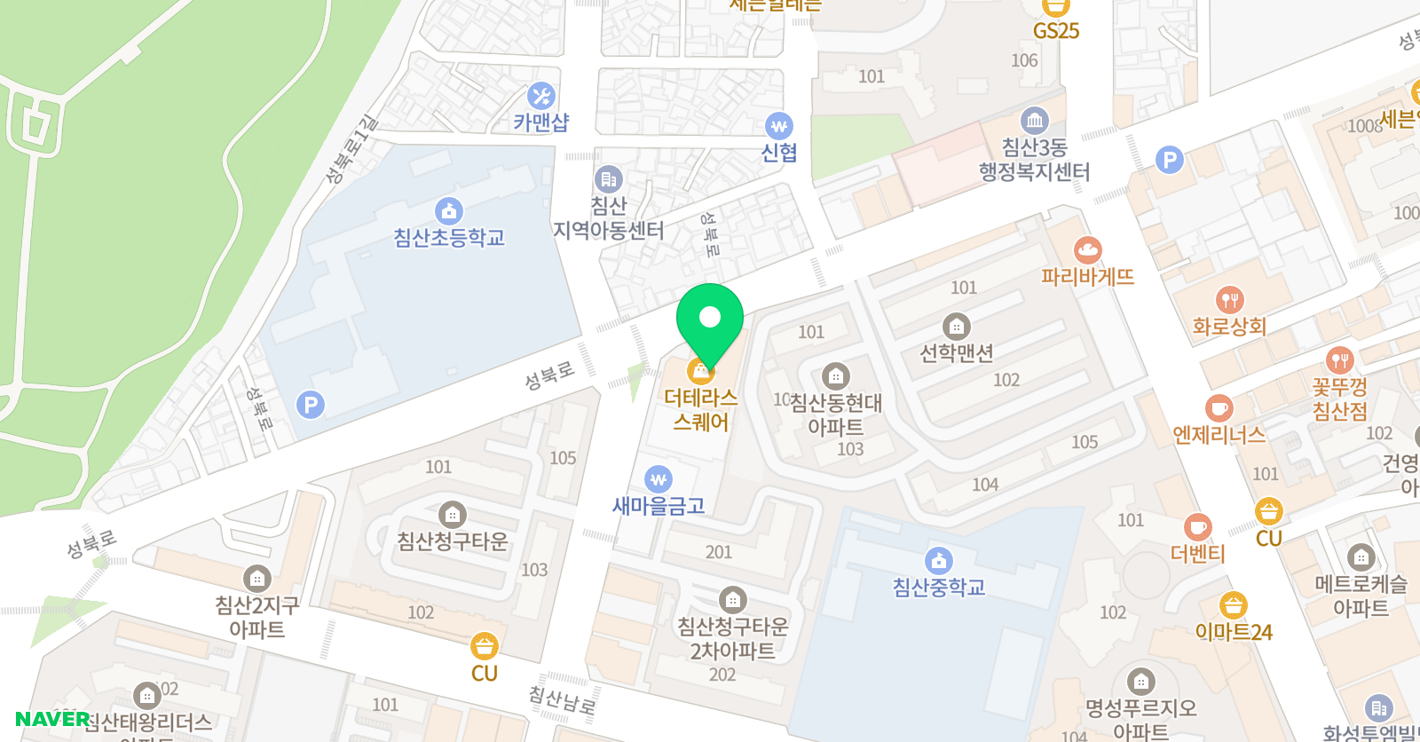 청담아이가르텐 침산캠퍼스 위치