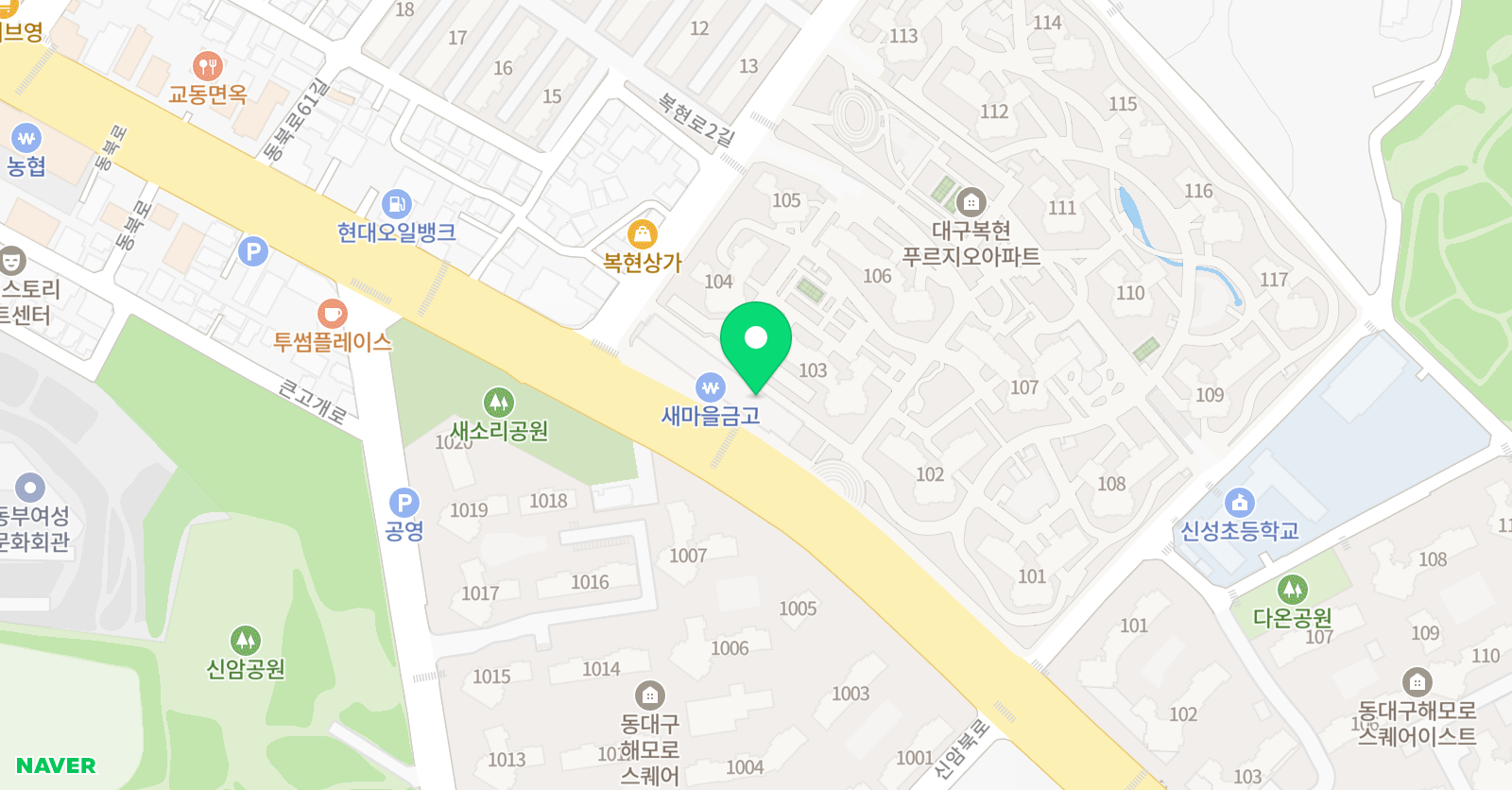 쎈 수학러닝센터 복현학원 위치