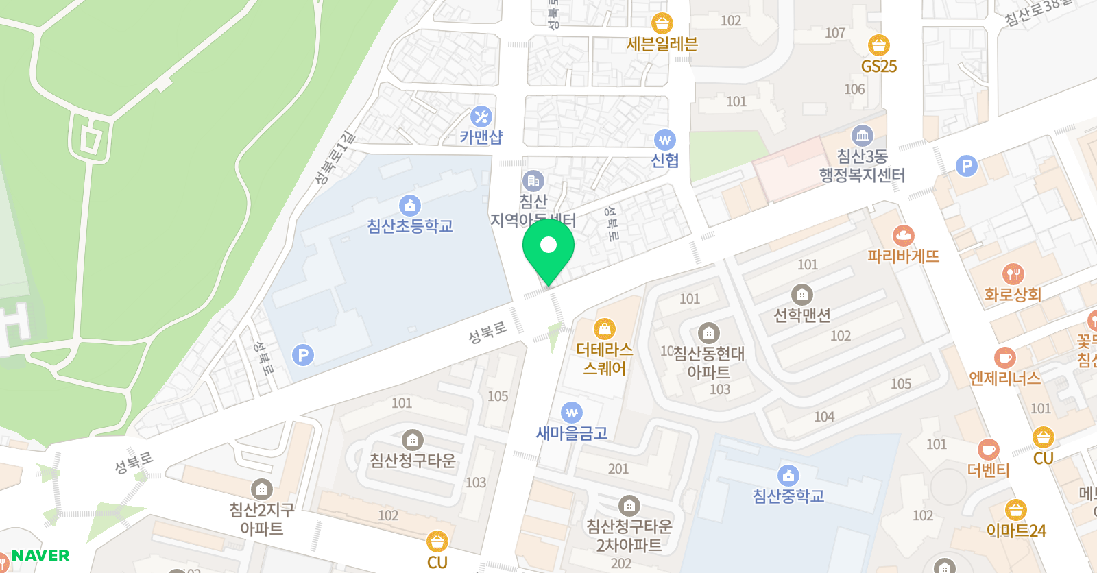 삼성영어셀레나 침산교습소 위치