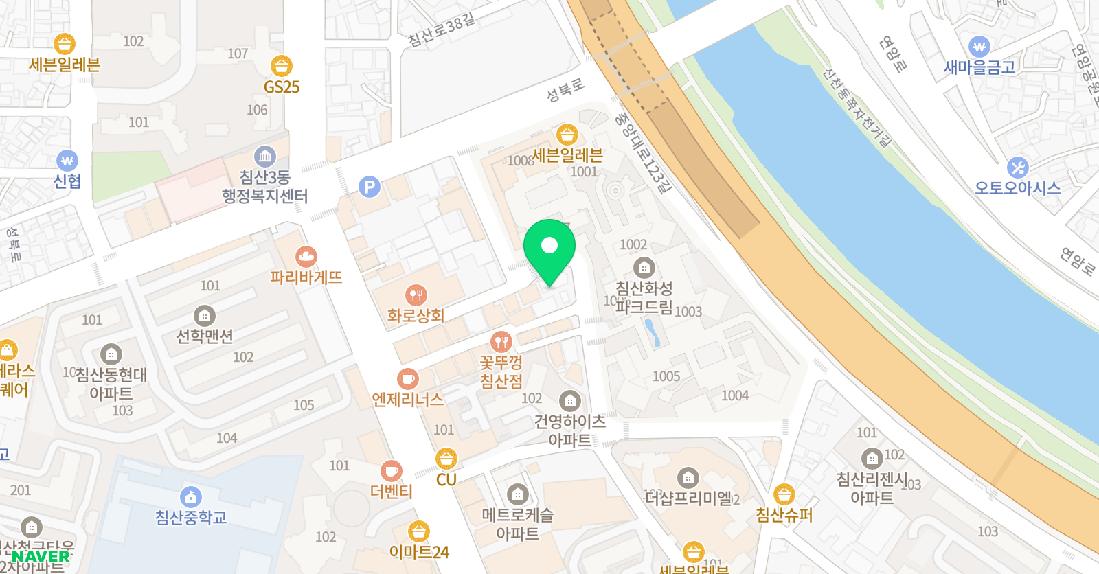 e해법셀파수학 학원 대구침산화성파크드림점 위치