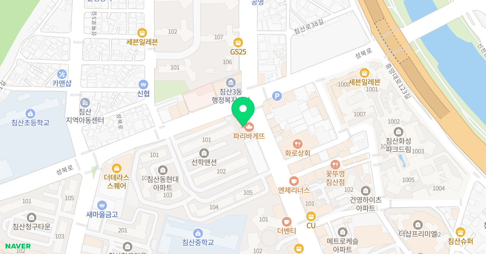 프렌잉글리시 침산캠퍼스 학원 위치