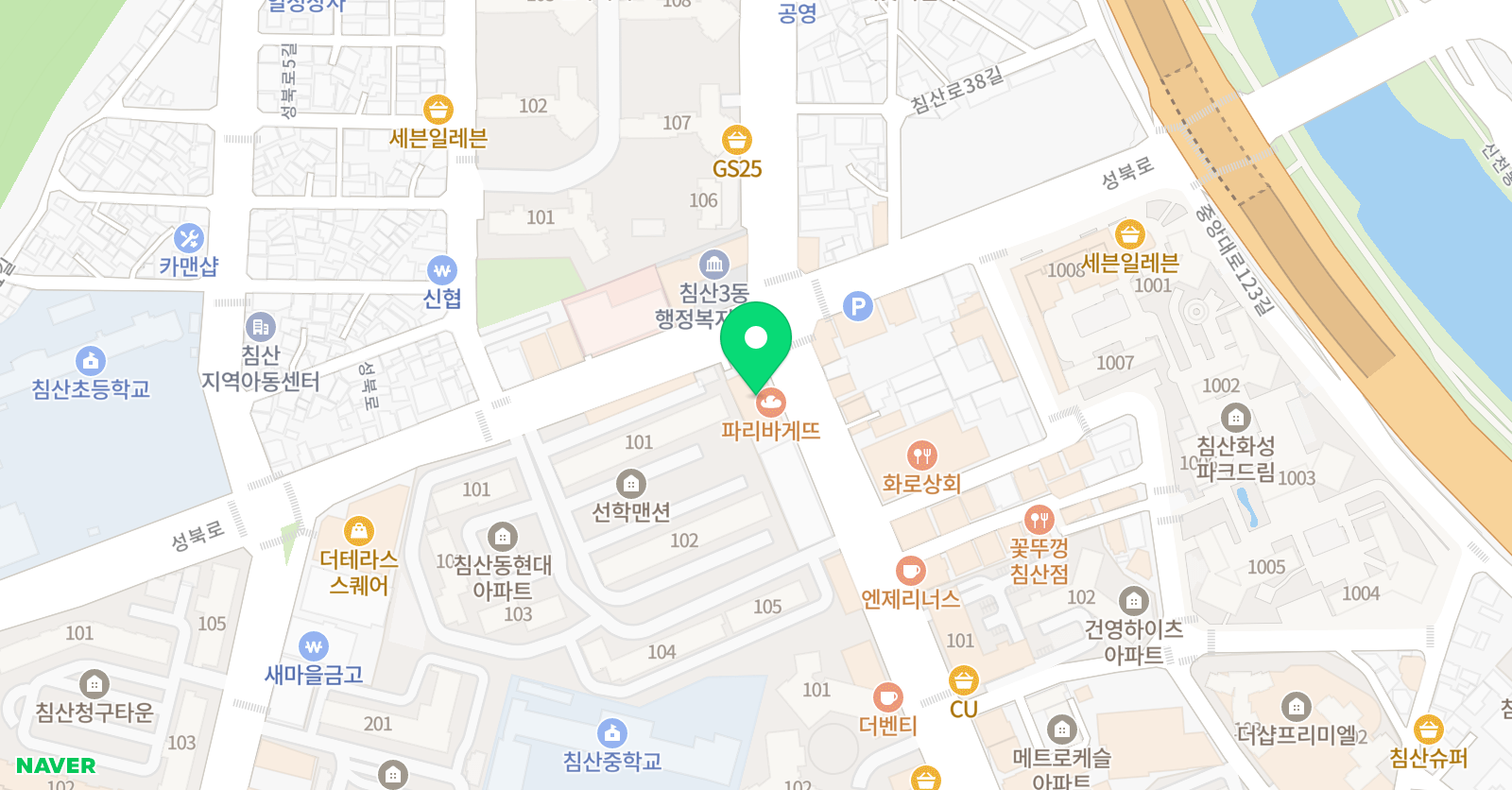 리드인 침산1점 위치