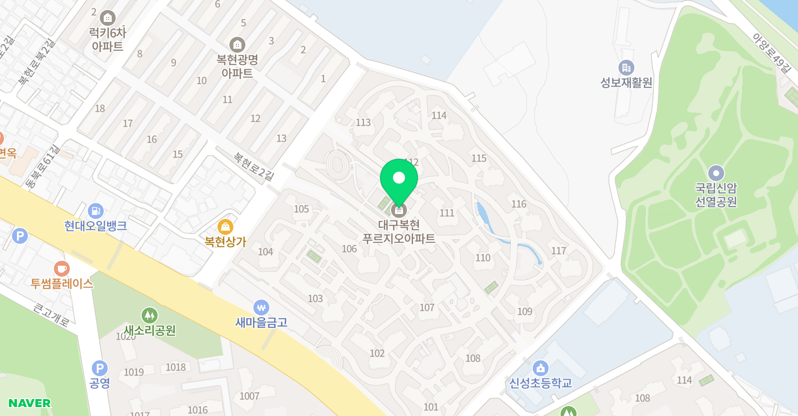 미래엔영어 복현푸르지오점 위치