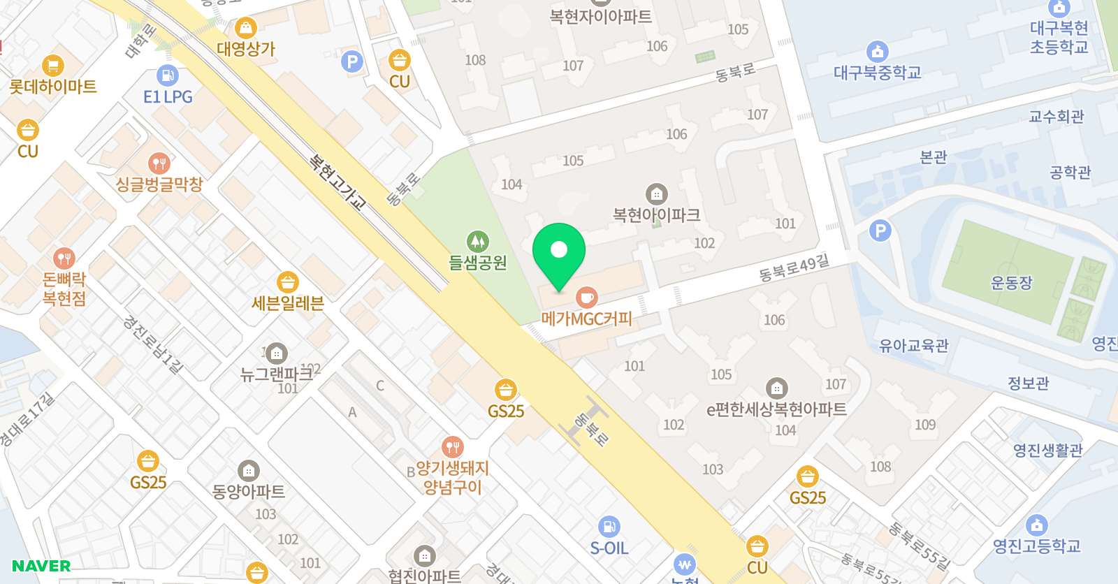 리즈 어학원 아이파크점 위치