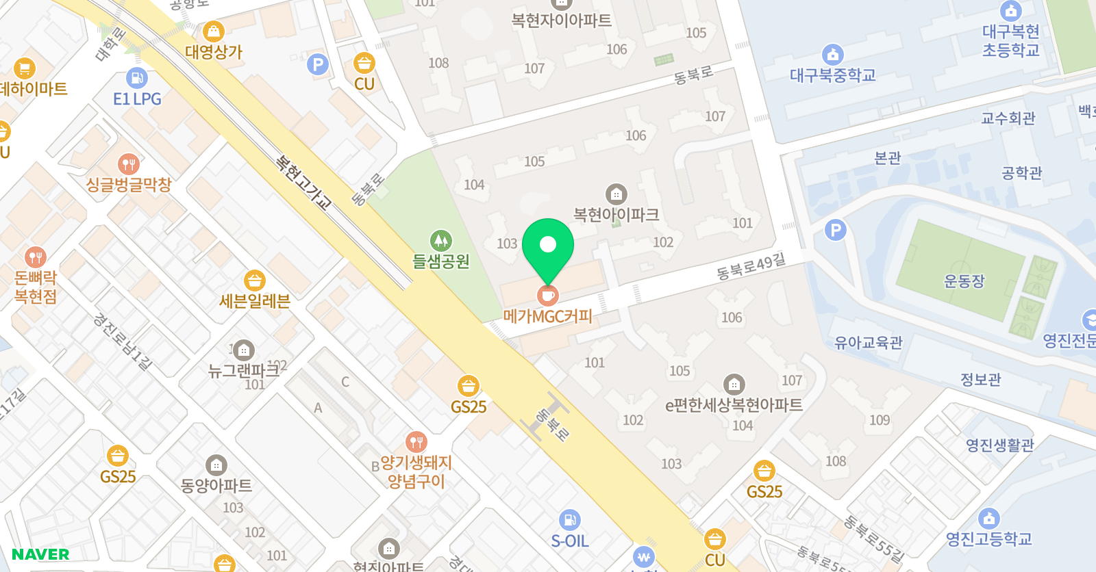 리드인 복현아이파크점 위치