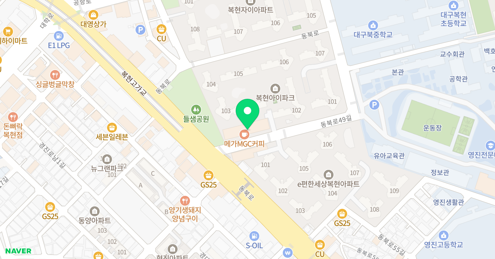 상상바나나 미술학원 복현점 위치