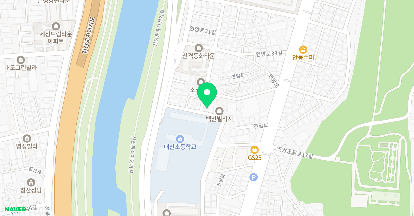 소리엘 피아노학원 위치