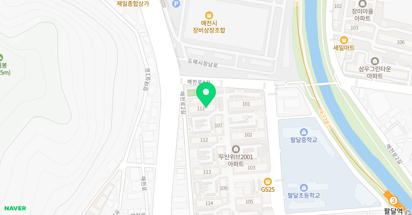 셀파우등생교실 팔달두산위브교실 위치