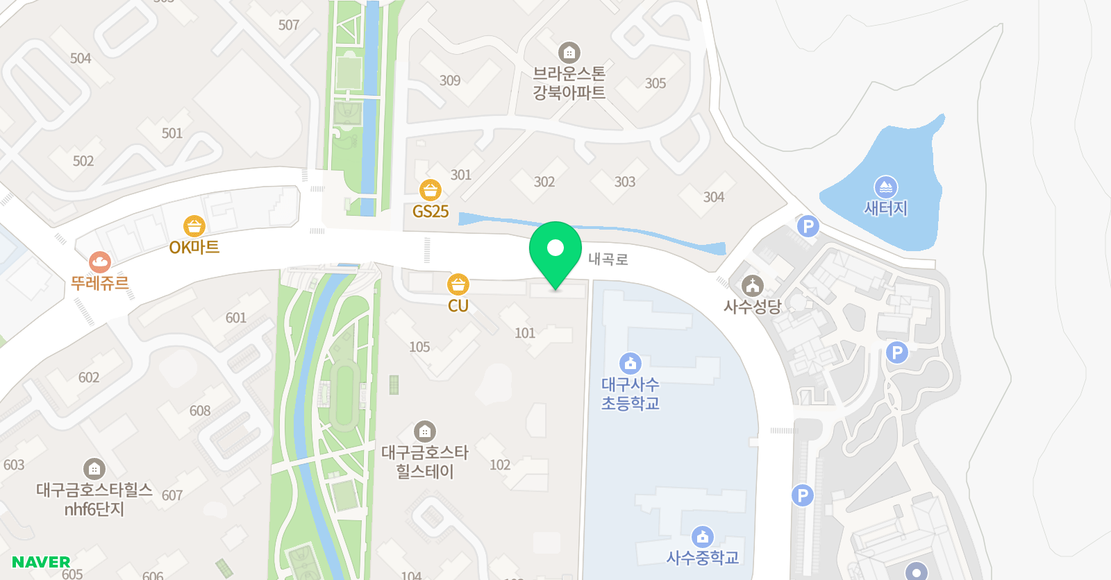 뮤엠 영어학원 사수점 위치