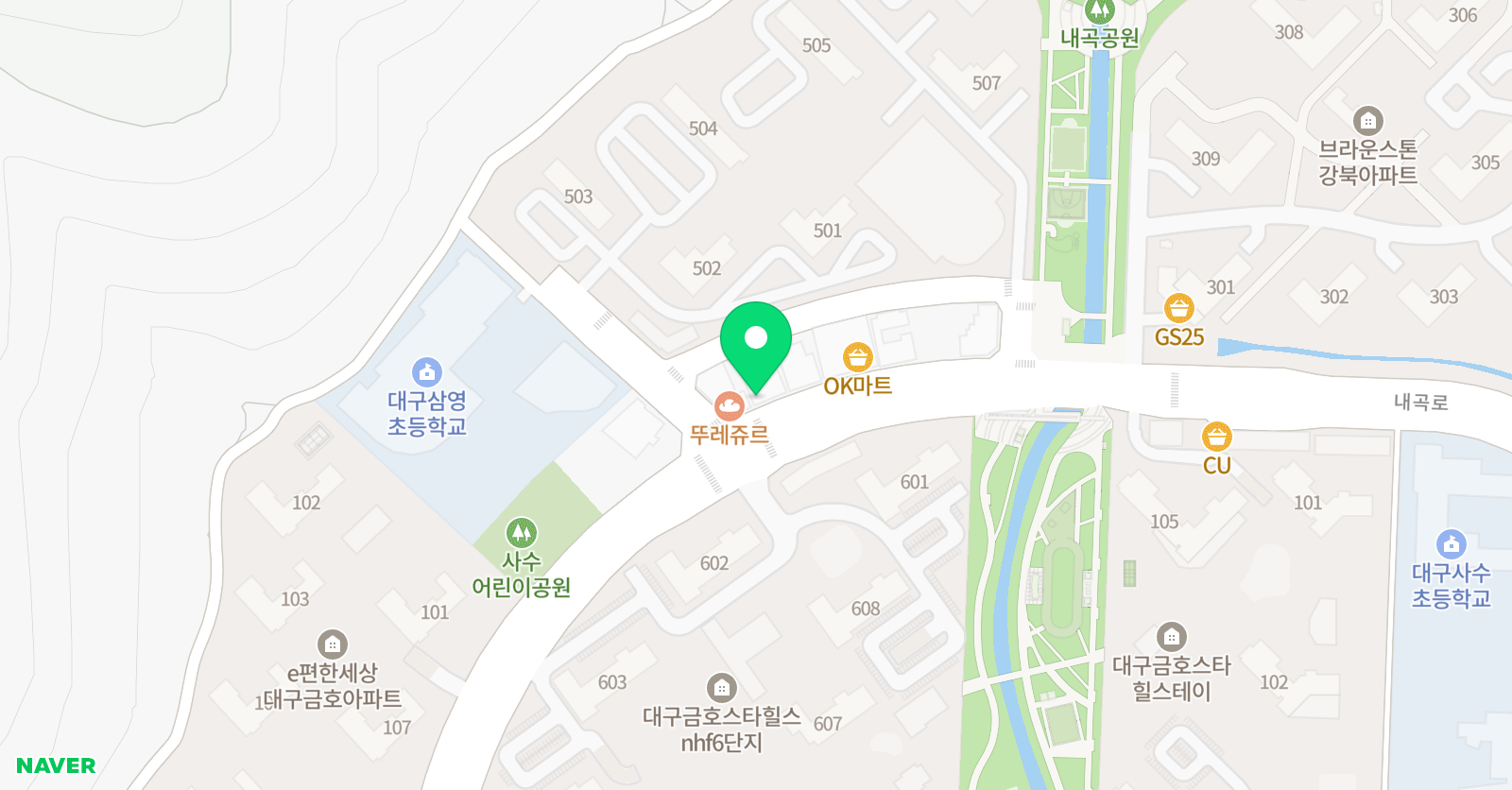 THE한빛 태권도 위치