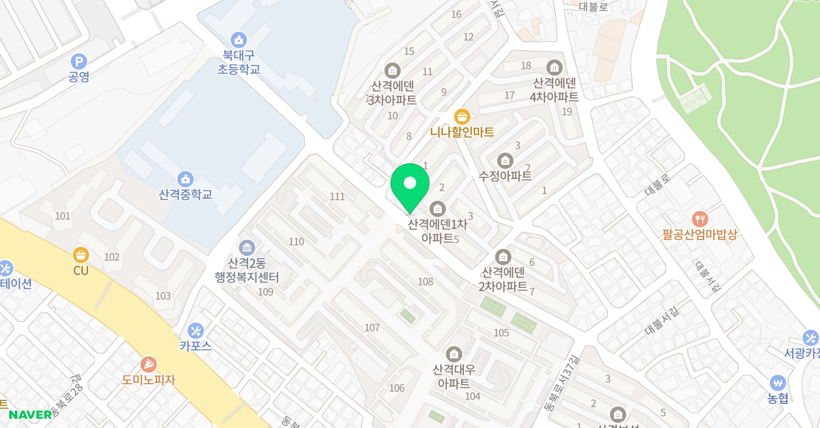 영재키움 영어수학전문학원 위치