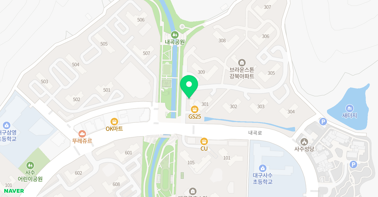 뮤엠영어 브라운스톤점 위치