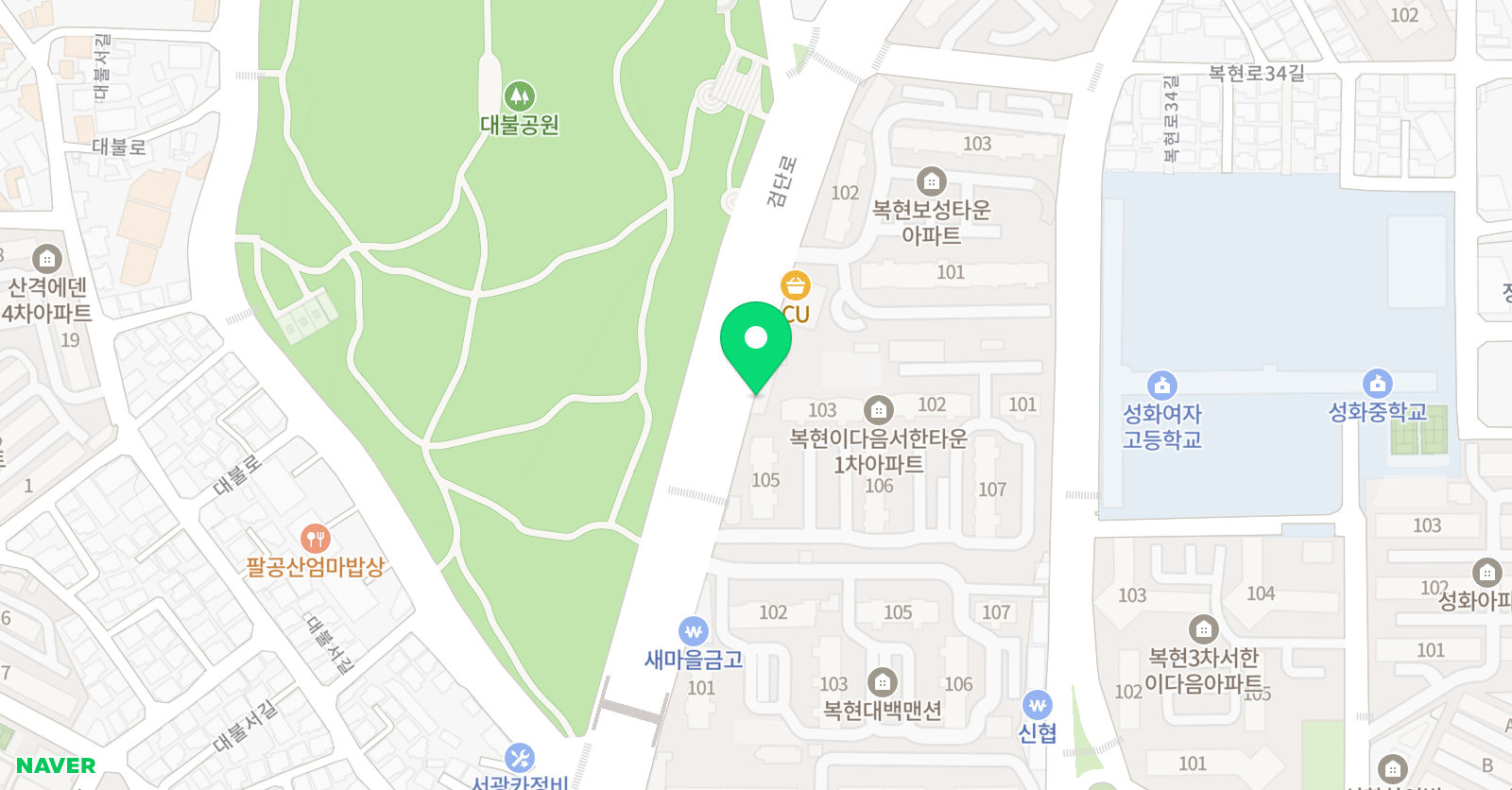 엄 준수학 위치